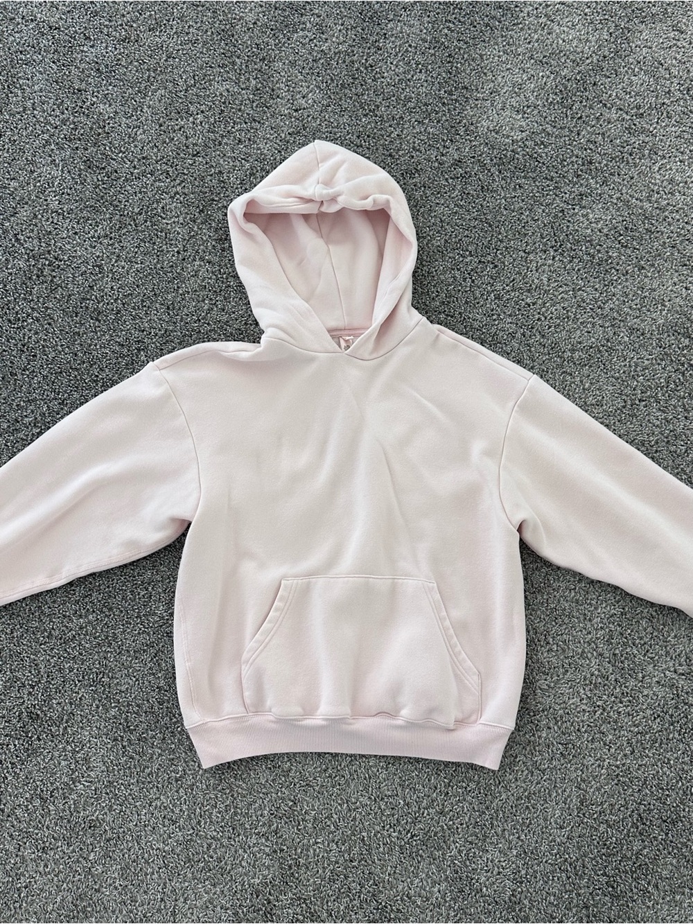 Skims cotton fleece hoodie- barely pink